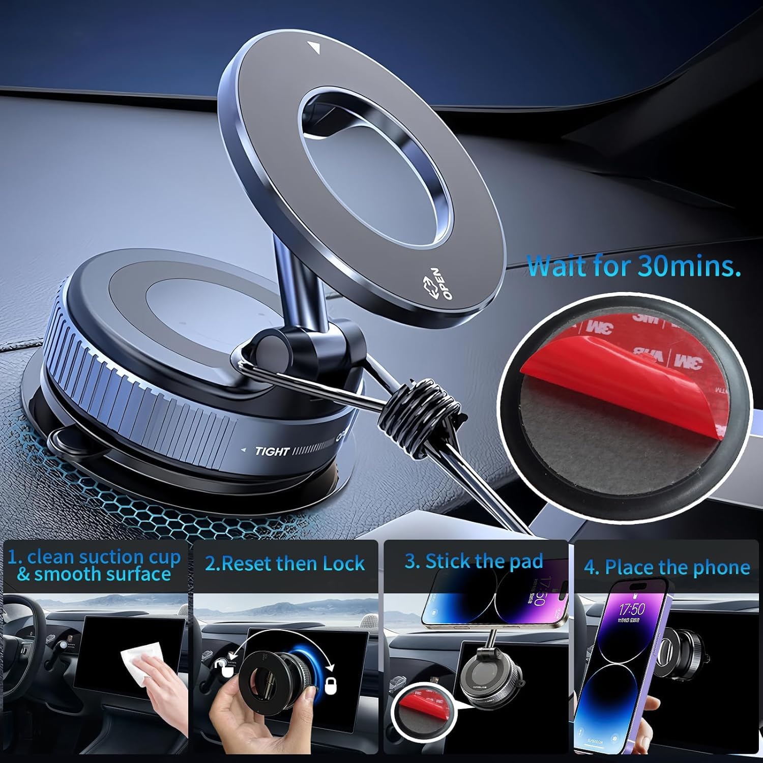 Magnetic Magsafe Car Phone Mount